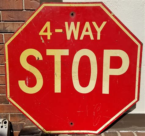 4 Way Stop Stop Sign Signs Road Signs