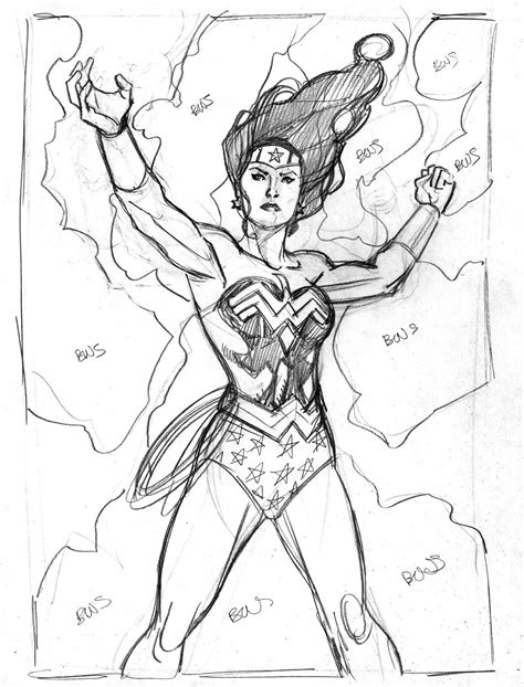 Wonder Woman Cover And Sketch Dc Comics Photo Fanpop