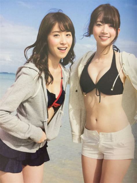 橋本奈々未and衛藤美沙 japanese models japanese girl swimwear beachwear swimsuits bikinis sport girl