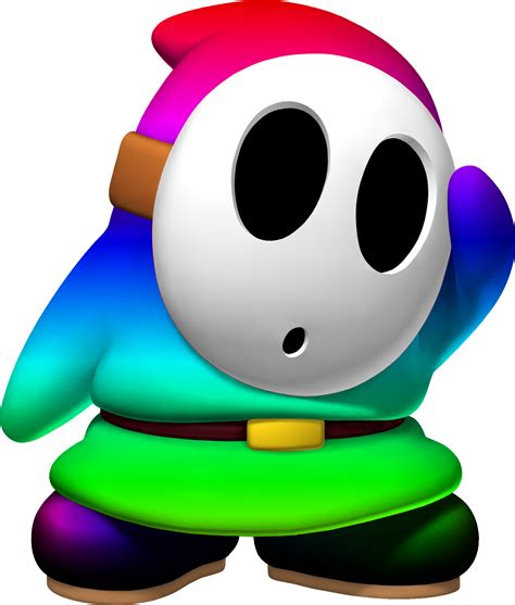 Download Acl Rainbow Shy Guy Super Mario Red Character Full Size Png Image Pngkit