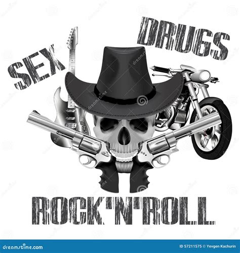 Sex Drugs Rock And Roll Stock Vector Illustration Of Narcotics 57211575