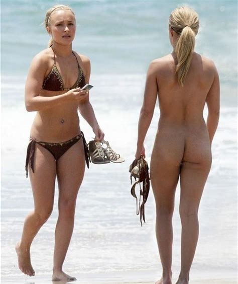 Hayden Panettiere Strips Naked At The Beach