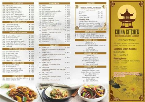 Carta Del Restaurante China Kitchen Skibbereen