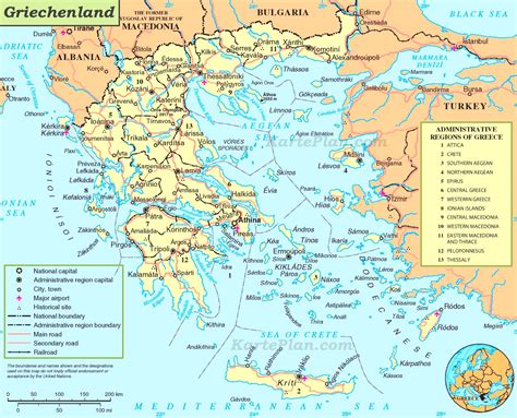 Griechenland Politische Karte