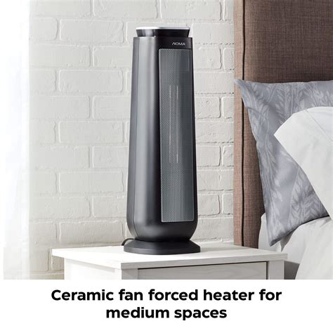 Noma Tower Ceramic Space Fan Heater Wremote Control And Thermostat