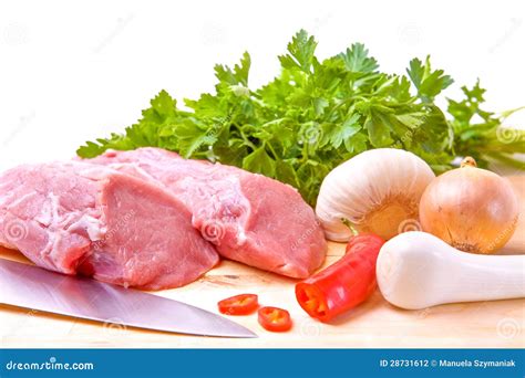 Fresh Raw Meat Stock Photo Image Of Dinner Isolated 28731612