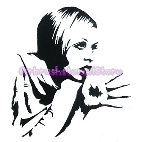 Girl Stencil Airbrush Art Stencil Available In 2 Sizes Mylar Ships Wor Air Brush Stencil Store