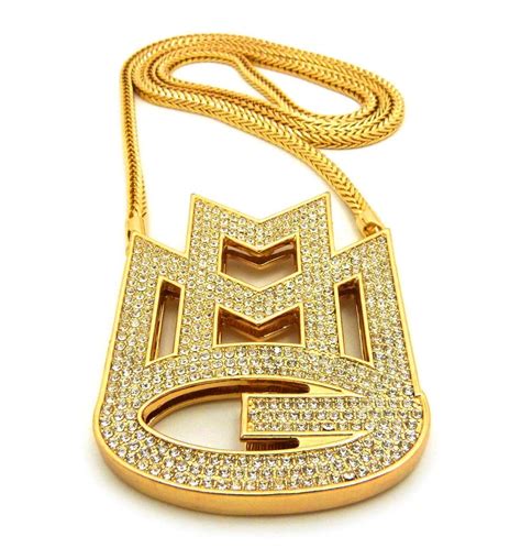 18k Gold Mmg Pendant Rick Ross Pendant Gold Hip Hop Jewelry