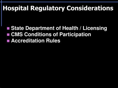 Ppt Hospital Regulatory Issues Powerpoint Presentation Free Download