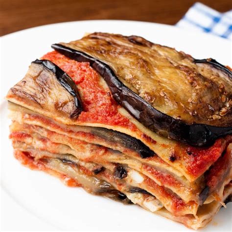 Eggplant Lasagna Lasagne Alle Melanzane Tinas Table