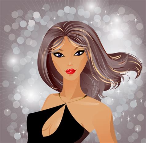 Set Of Glamour Woman Vector Free Vector In Adobe Illustrator Ai Ai