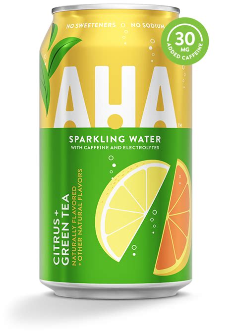 Aha Citrus Green Tea Sparkling Water Review Seltzer Nation