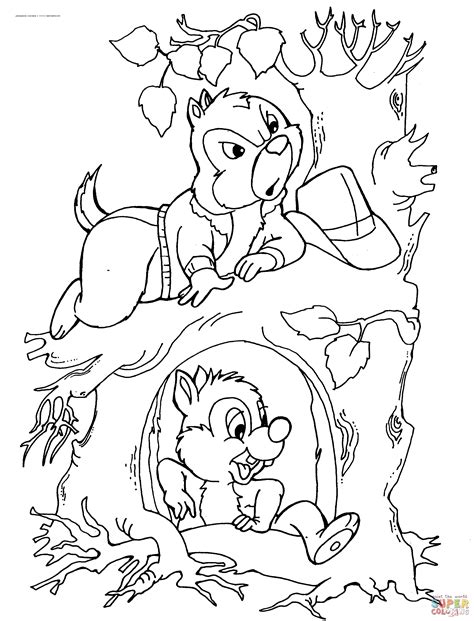 Chip And Dale Coloring Pages To Download And Print For Free