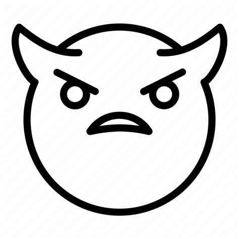 Angry Devil Emoji Emoticon Face Portrait Icon Download On Iconfinder