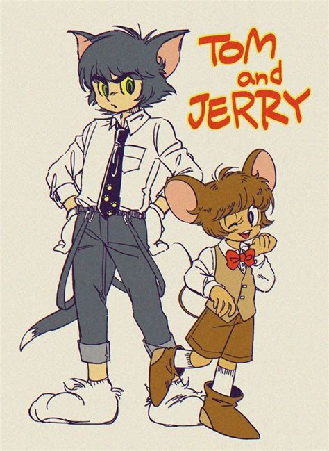 Pin By Bkです。 On 擬人化｡ ｰ ωｰ´ ｷﾗﾝ Tom And Jerry Anime Vs Cartoon