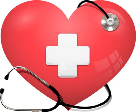 Heart Stethoscope Health Care Cardiology Heart With Stethescope Png