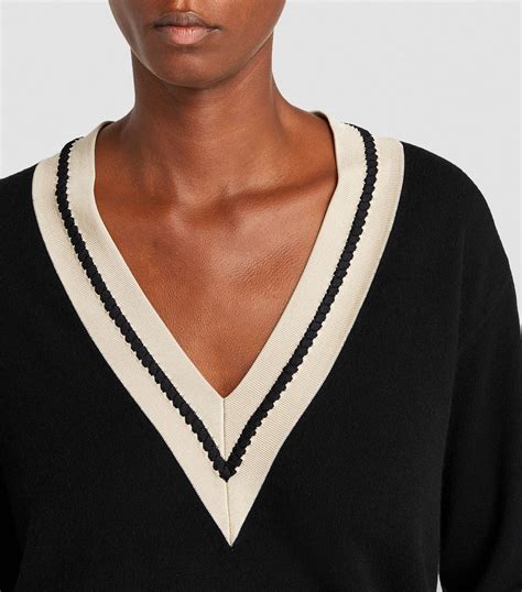 Womens Sandro Black Wool Cashmere V Neck Sweater Harrods Countrycode