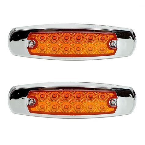 Indicators Lights 1 Pair Universal Car Side Marker Lamp Waterproof 24v