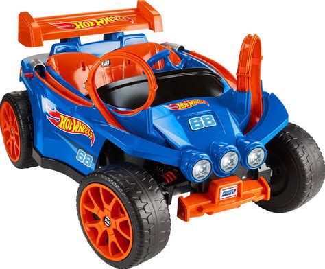 Power Wheels Hot Wheels Racer Battery Powered Ride On And Vehicle Playset With 5 Toy Cars
