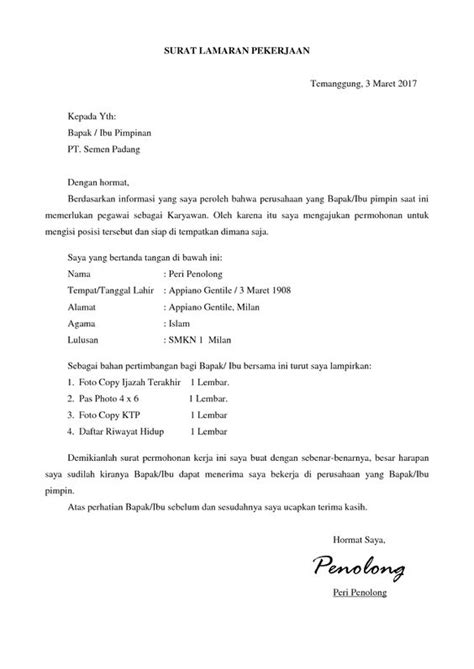 Download contoh surat lamaran cpns 2017 lengkap dari 61. Contoh Surat Permohonan Kerja Ke Perusahaan Kebun Sawit