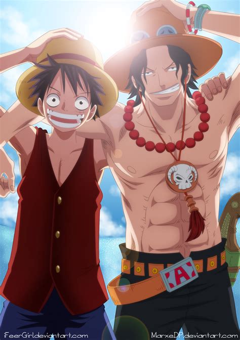 One Piece Luffy Y Ace Collab By Ifeergirl On Deviantart