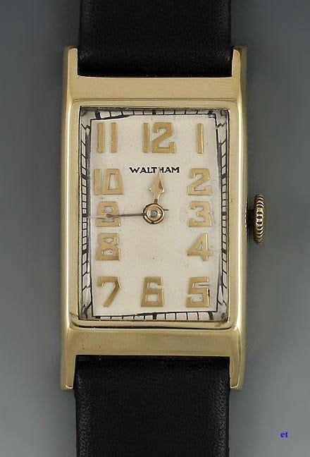 Quality 1935 Waltham 14k Yellow Gold Mens Wrist Watch Etsy