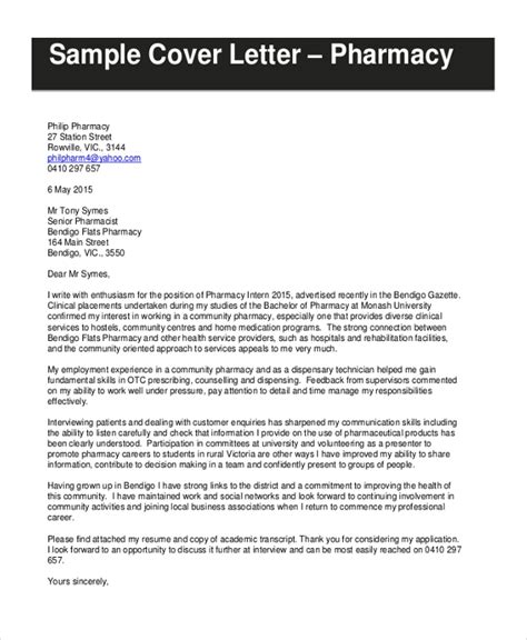Any enclosures should be copies, and no original documents should be sent. 87 PDF COVER LETTER EXAMPLES FOR PHARMACY INTERN ...