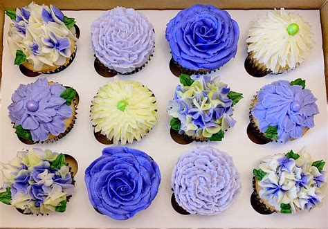 Flower Cupcakes Purple Flowers Treats Sweet Desserts Food Sweet