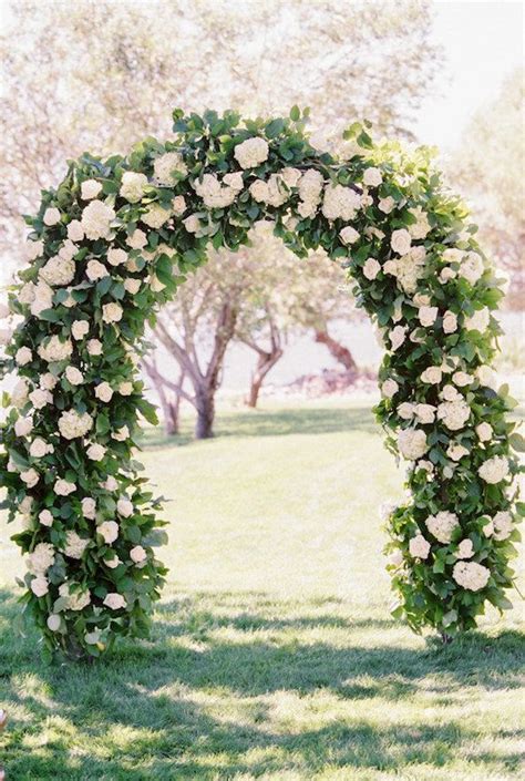 Floral Greenery Arch Wedding Flowers White Green Wedding Wedding