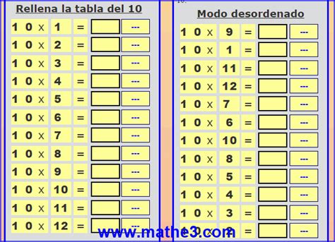 Todas Las Tablas De Multiplicar Del 1 Al 10 Archivos Mathe3