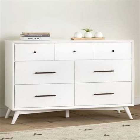 Modern White Dresser No Handles Atlin Designs Modern 8 Drawer Double