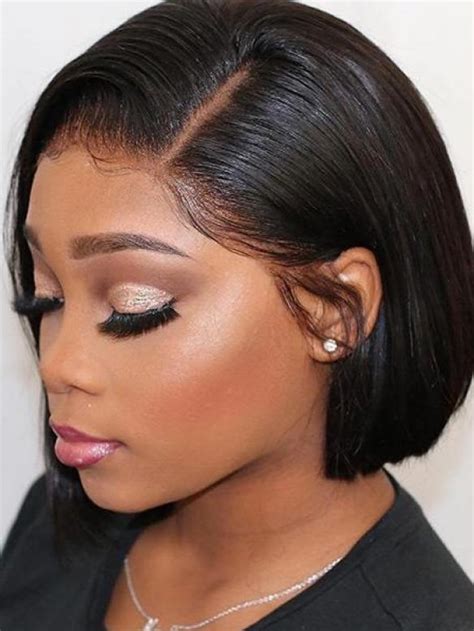 Short Human Hair Wigs For African Americans Black Pearl 10inch Short