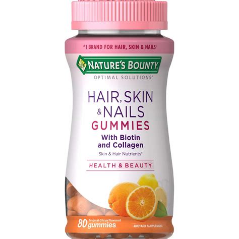 Natures Bounty Hair Skin And Nails Gummies With Collagen And Biotin