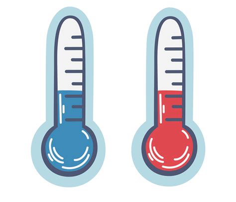 Thermometer Two Thermometers Warm And Cold Weather Forecast