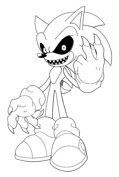 Desenho Do Sonic Exe Para Colorir