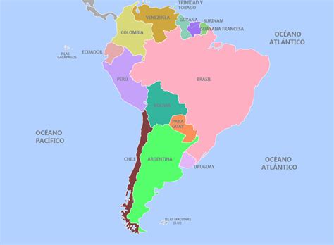 25 Nuevo Paises America Del Sur Mapa