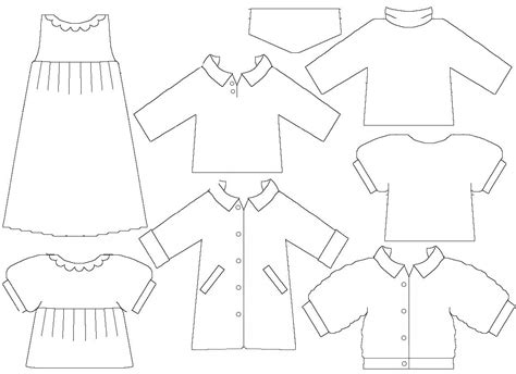 Paper Doll Clothing Templates ~ Addictionary