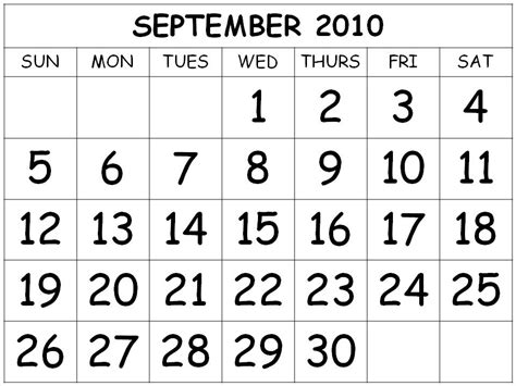 September 2010 Calendar With Holidays Fashion Online Magazine