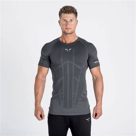 squat wolf seamless spyder muscle fit pÓlÓ szÜrke