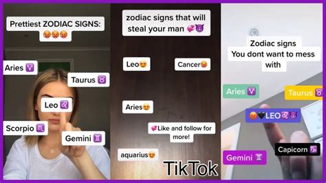 Tiktok Zodiac Signs Compilation 100 Accurate Youtube