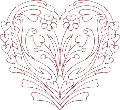 Floral Heart Embroidery Designs Machine Embroidery Designs At