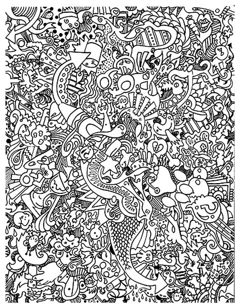 Doodling Doodle Art Coloring Pages For Adults Coloring Pages