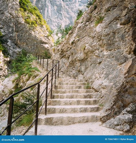 Beautiful Trail Path Way Mountain Road In Verdon Gorge In Fra Stock