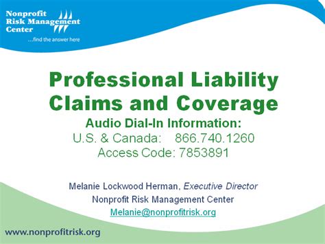 Compare public liability insurance quotes and protect your business. s_Professional_Liability_Insurance_JULY_2009_ppt_encrypted0000 - Nonprofit Risk Management Center