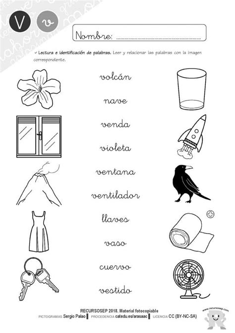 Cuadernillo De Lectura Y Escritura Letra V Teaching Spanish Reading