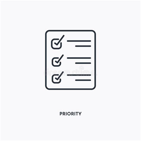 Priority Outline Icon Simple Linear Element Illustration Isolated