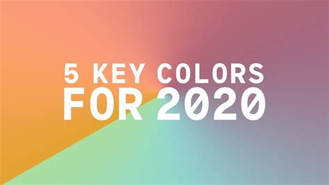 Coloro X Wgsn Key Colors 2020 Design Color Trends Graphic Trends