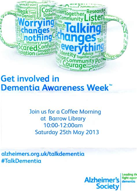Neighbourhood Management Dementia Awareness Week Coffee Morning In Barrow