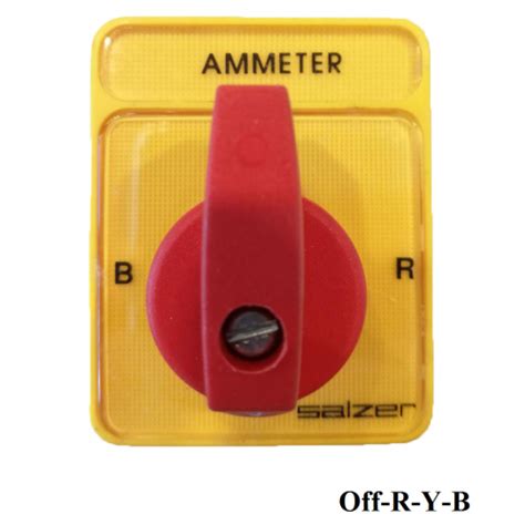 Salzer Ammeter Switches 10a Off R Y B