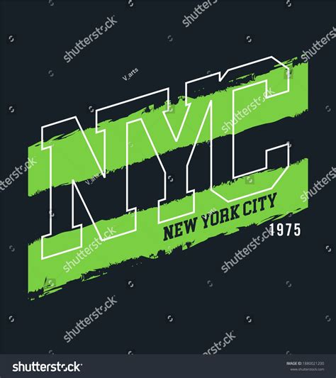 Nyc New York City Design Typography Stock Vector Royalty Free